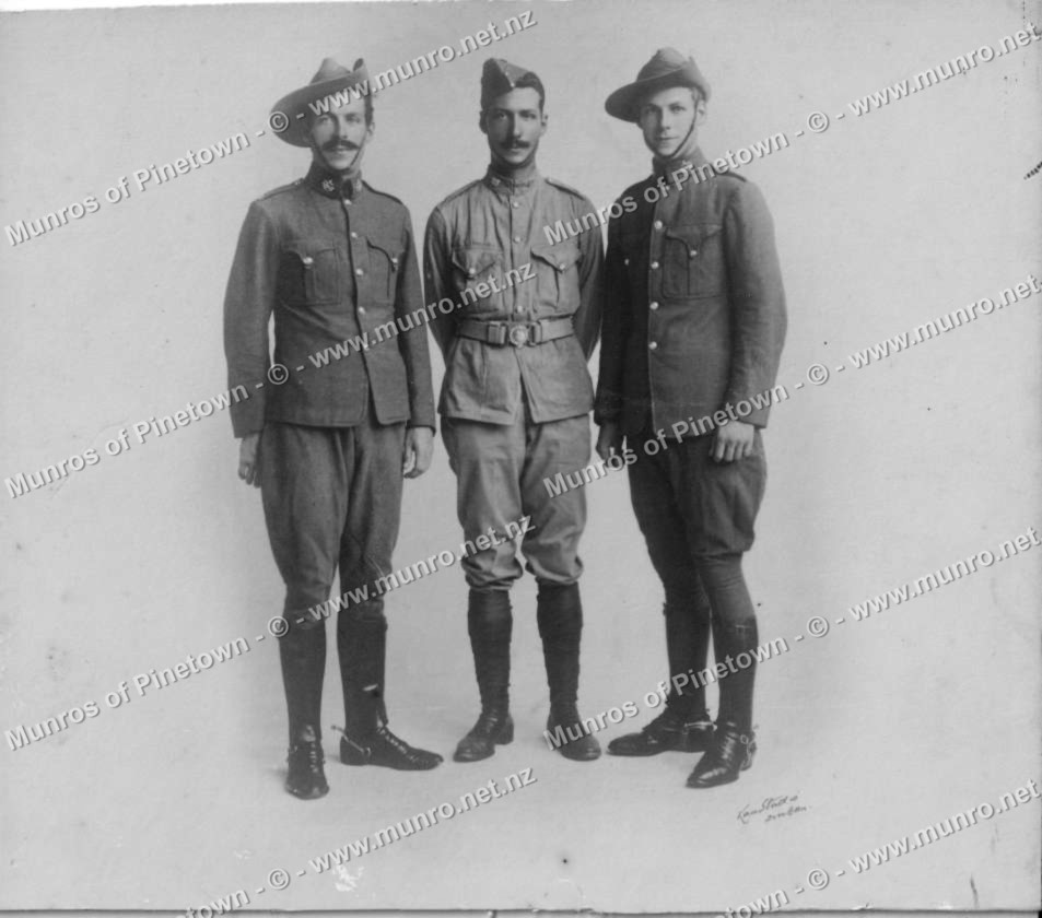 George, Malcolm and William Munro in Uniform